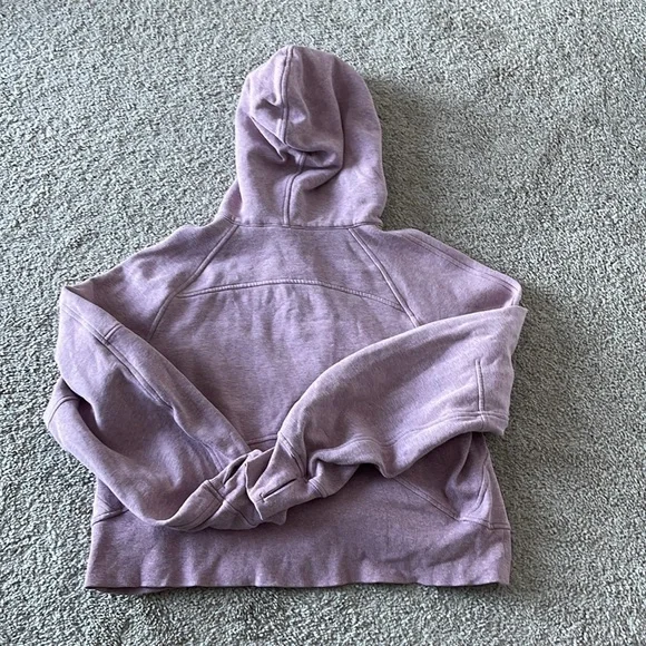 SOLD Lululemon Athletica Scuba half zip Hoodie pink - purple / size M/L - Picture 5 of 6